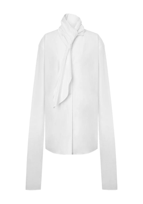 Alberta Ferretti scarf-collar shirt - White