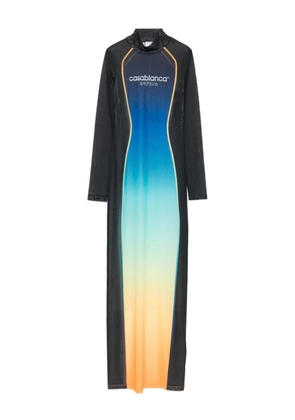 Casablanca gradient-effect maxi dress - Black