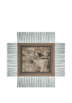 Pierre-Louis Mascia tapestry fringed silk scarf - Neutrals