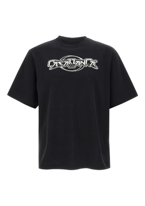 Casablanca metallic logo T-shirt - BLACK