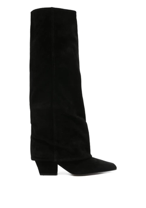 Paris Texas pointed suede boots - Black