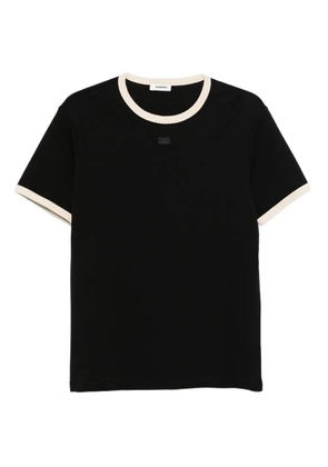 SANDRO contrast-trim T-Shirt - Black