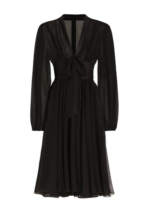 Dolce & Gabbana V-neck midi dress - Black