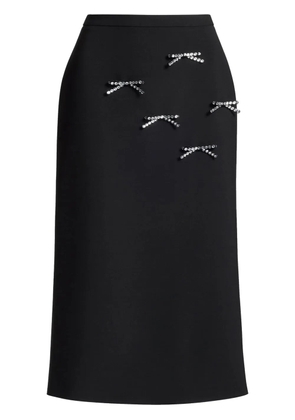 Elie Saab bow-detail midi skirt - Black