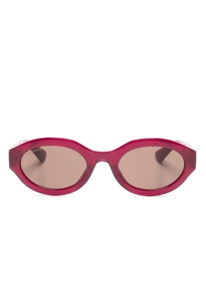 Gucci Eyewear oval-frame sunglasses - Red