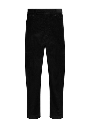 Thom Browne corduroy-texture concealed-fastening chino trousers - Black