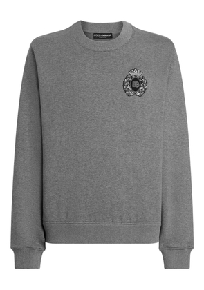 Dolce & Gabbana logo-appliqué sweater - Grey