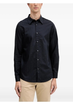 Armani Exchange patterned button shirt - Blue
