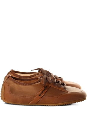 Givenchy lace-up panelled trainers - Brown