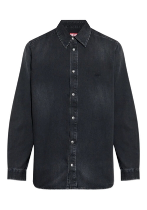 Diesel D-Simply embroidered denim shirt - Black