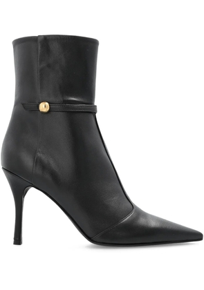 Furla 100mm Sfera pointed-toe leather ankle boots - Black