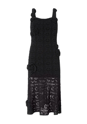 PINKO floral-appliqué dress - Black