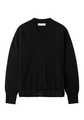 Random Identities belted sweater - Black
