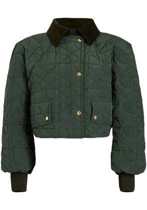 Patou cropped quilted bomber jacket - Green