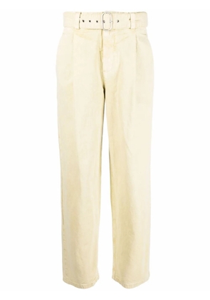 Jil Sander pleat-detail straight-leg trousers - Yellow