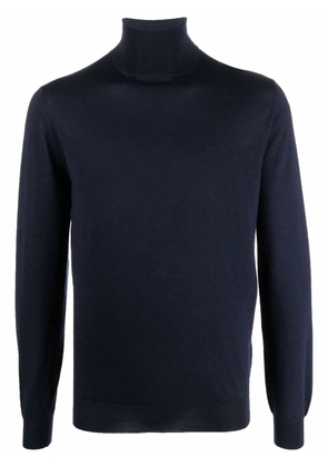 Dell'oglio fine knit roll neck jumper - Blue