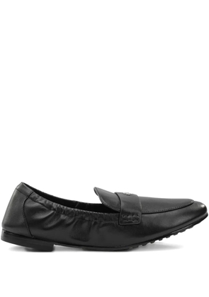 Tory Burch gathered detail loafers - Black