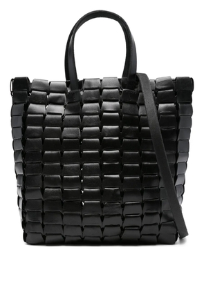 DRAGON DIFFUSION leather woven tote bag - Black