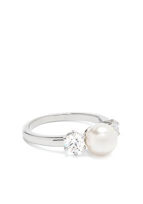 Swarovski Matrix crystal pearl ring - Silver