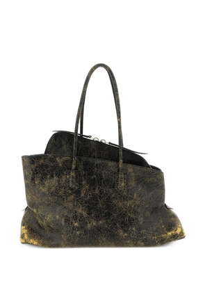 The Attico medium La Passeggiata embossed-logo shoulder bag - Brown