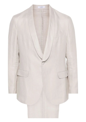 Boglioli single-breasted linen suit - Neutrals