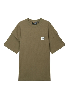 Alpha Industries double-layered waffle-knit T-shirt - Neutrals
