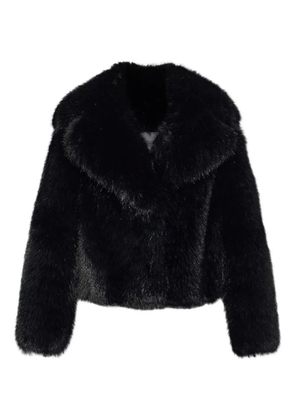 STAND STUDIO Samara faux-fur collared jacket - Black