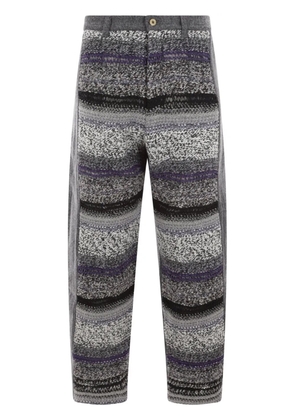 VITELLI needle-punched contrast panel trousers - Grey