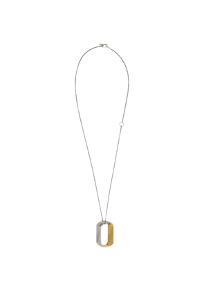 Jil Sander two-tone pendant necklace - Silver