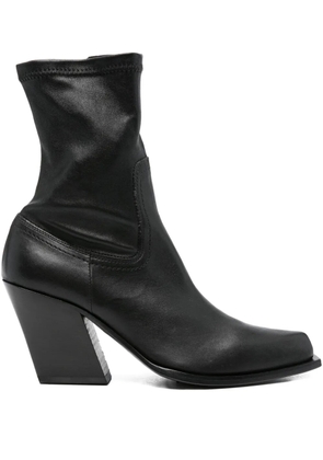 Vic Matie stretch-leather pointed-toe boots - Black