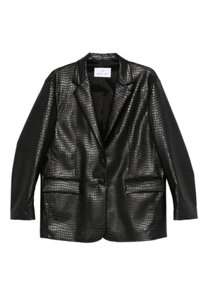 Manuel Ritz faux-leather blazer - Black
