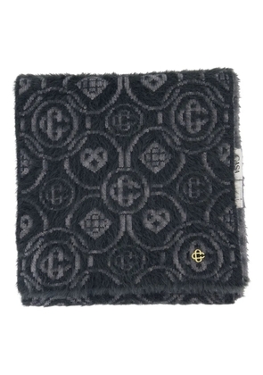 Casablanca monogram-pattern scarf - Grey