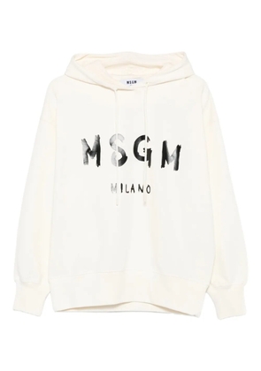 MSGM logo-print hoodie - White
