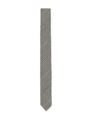 Balmain Prince of Wales print tie - White