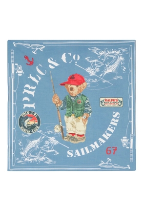 Polo Ralph Lauren graphic-print scarf - Blue
