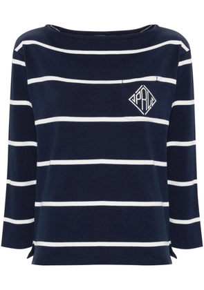 Polo Ralph Lauren logo-embroidered striped T-shirt - Blue