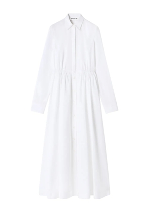 Lanvin long-sleeve midi shirt dress - White