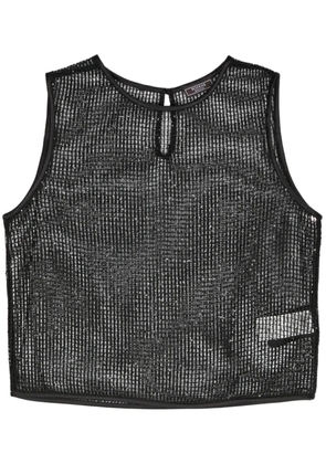 Peserico sequinned open-knit top - Black