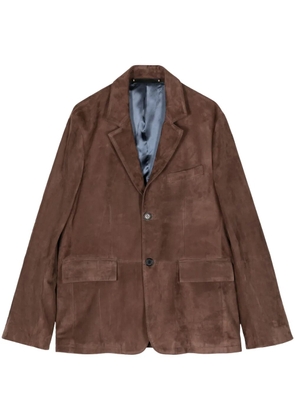 Paul Smith single-breasted suede blazer - Brown