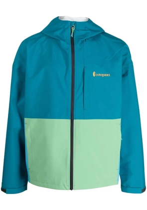 COTOPAXI colour-block zip-up hooded jacket - Blue