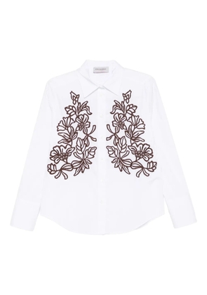 ERMANNO FIRENZE floral-embroidered shirt - White