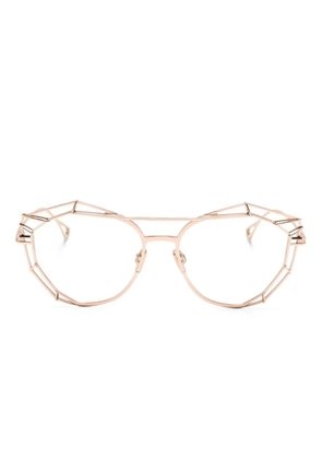Cazal cut-out cat-eye frame glasses - Pink