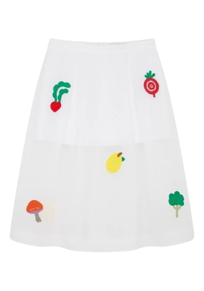 Mira Mikati embroidered mini skirt - White