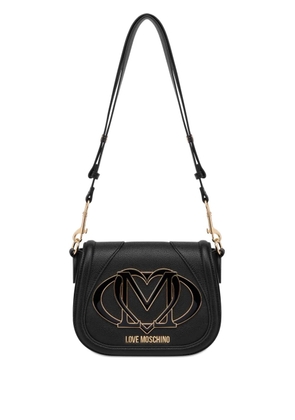 Love Moschino logo-plaque shoulder bag - Black
