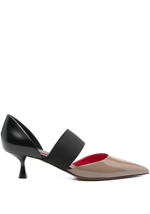 Stella McCartney 50mm elasticated strap heeled pumps - Black