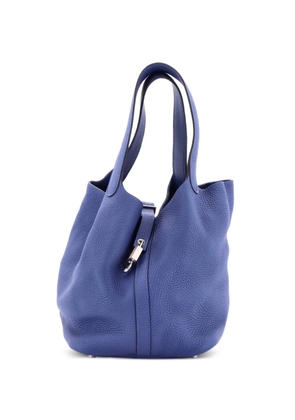 Hermès Pre-Owned Picotin Lock Bag Clemence MM bucket bag - Blue