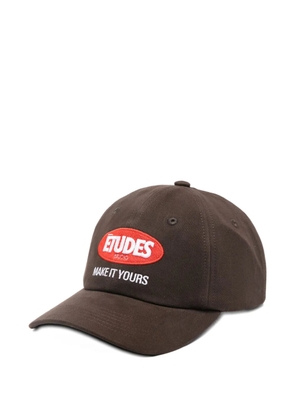 Études Studio logo-embroidered cap - Brown