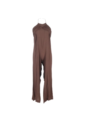 Jacquemus Pre-Owned halterneck pleated jumpsuit - Brown