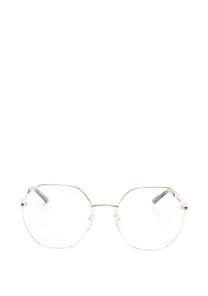 Gucci Eyewear geometric-frame glasses - Gold