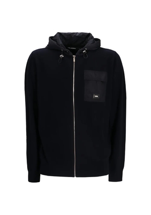 Karl Lagerfeld zip-up hooded jacket - Black